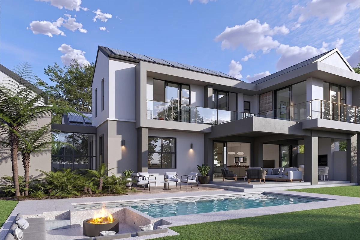 New residential estate landscaping project completed in Douglasdale by Lushline Gardens