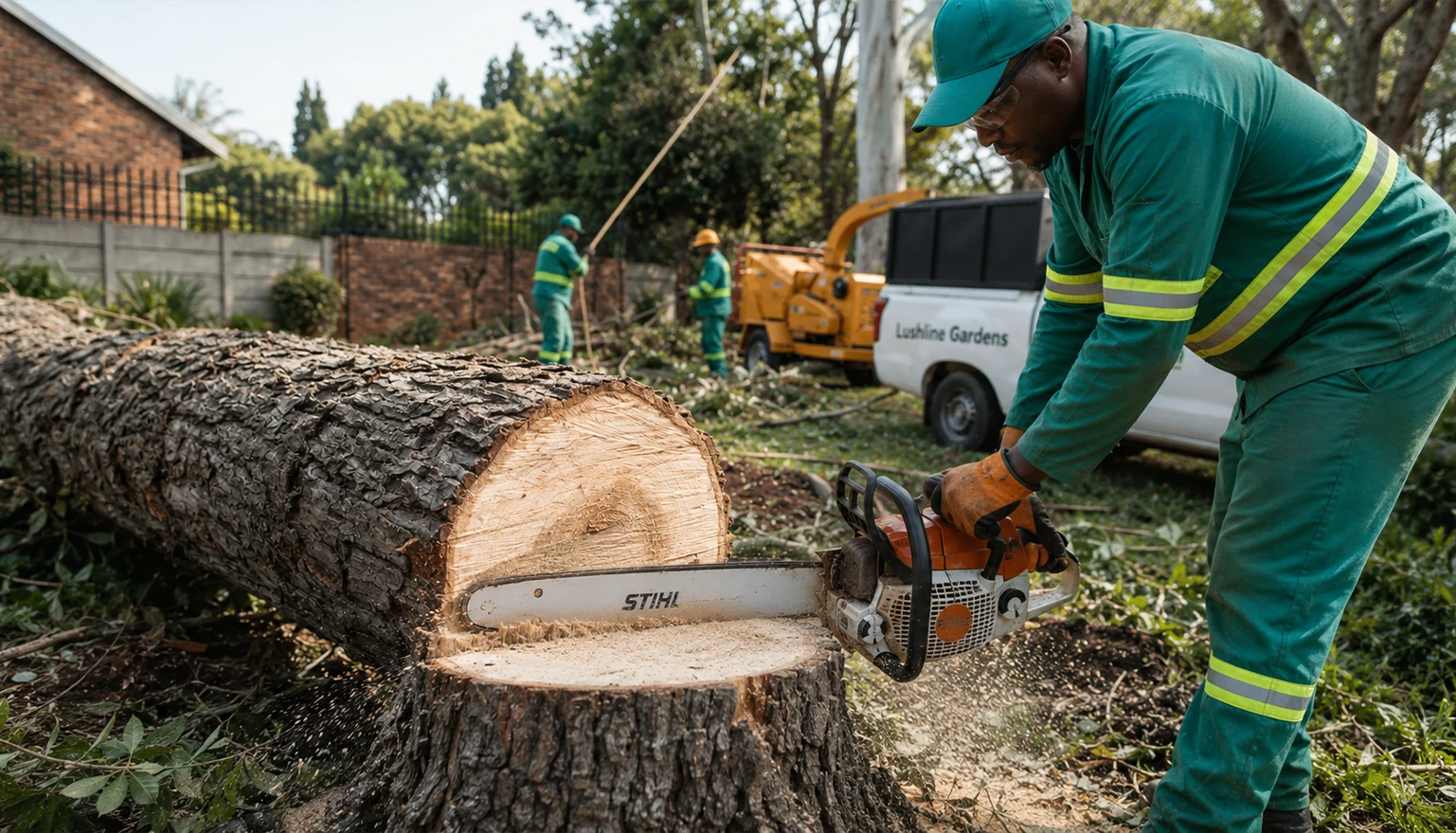 Tree Felling Services And Tree Removal- Lushline Gardens